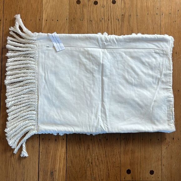 Boho White Throw Pillow Cover - Picture 6 of 10